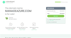 Desktop Screenshot of manageazure.com