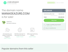 Tablet Screenshot of manageazure.com
